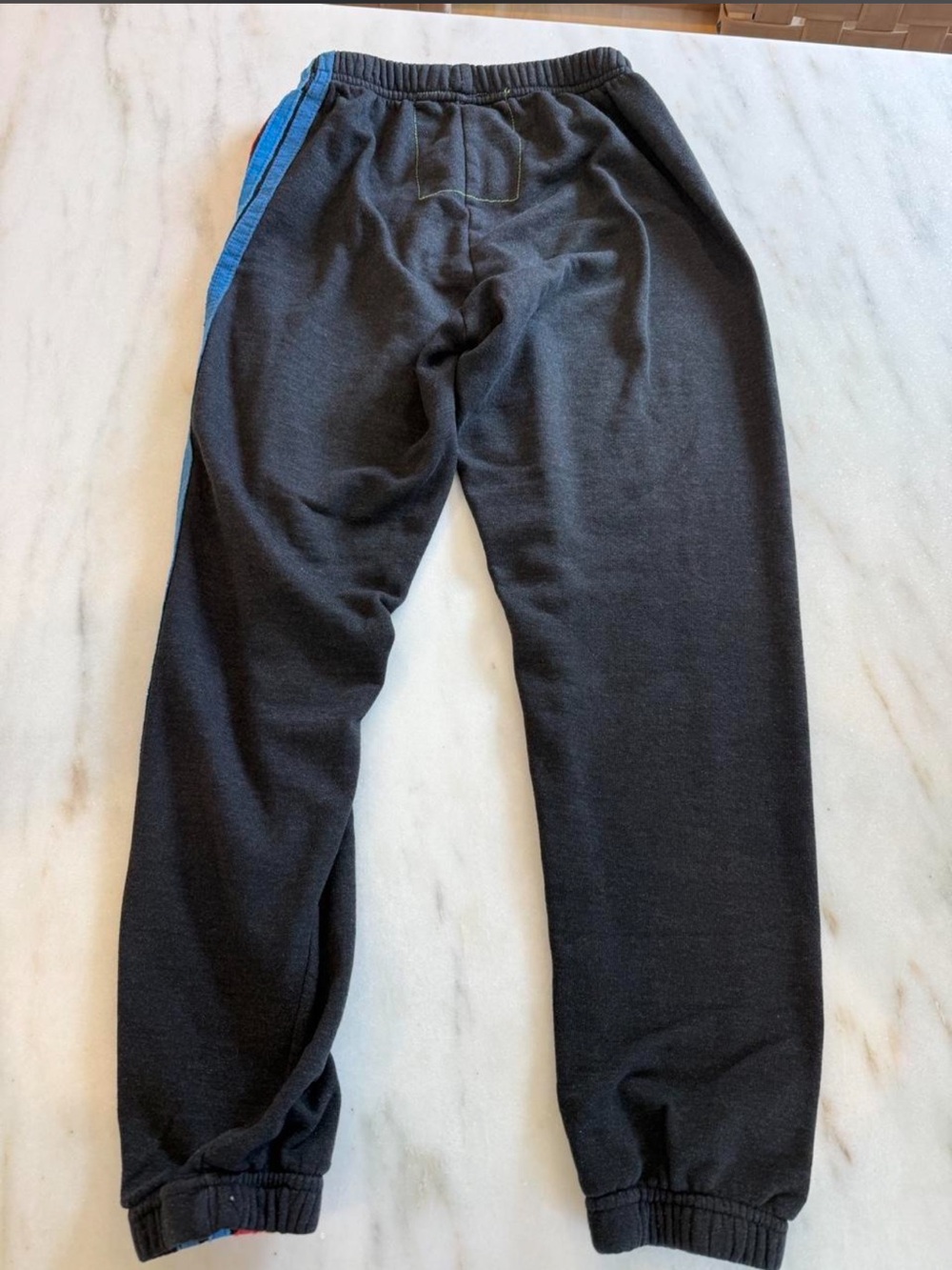 Aviator Nation Black Joggers with Rainbow Side Stripes - Picture 2 of 3